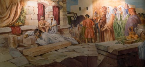 3-Jésus tombe pour la première fois sous le poids de la croix