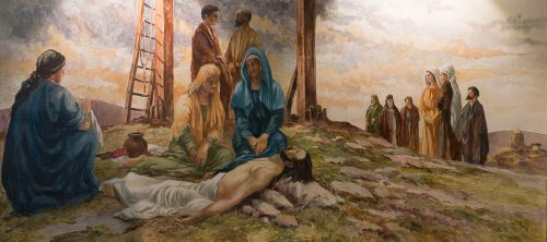 13-Jésus est détaché de la croix et son corps est remis à sa mère